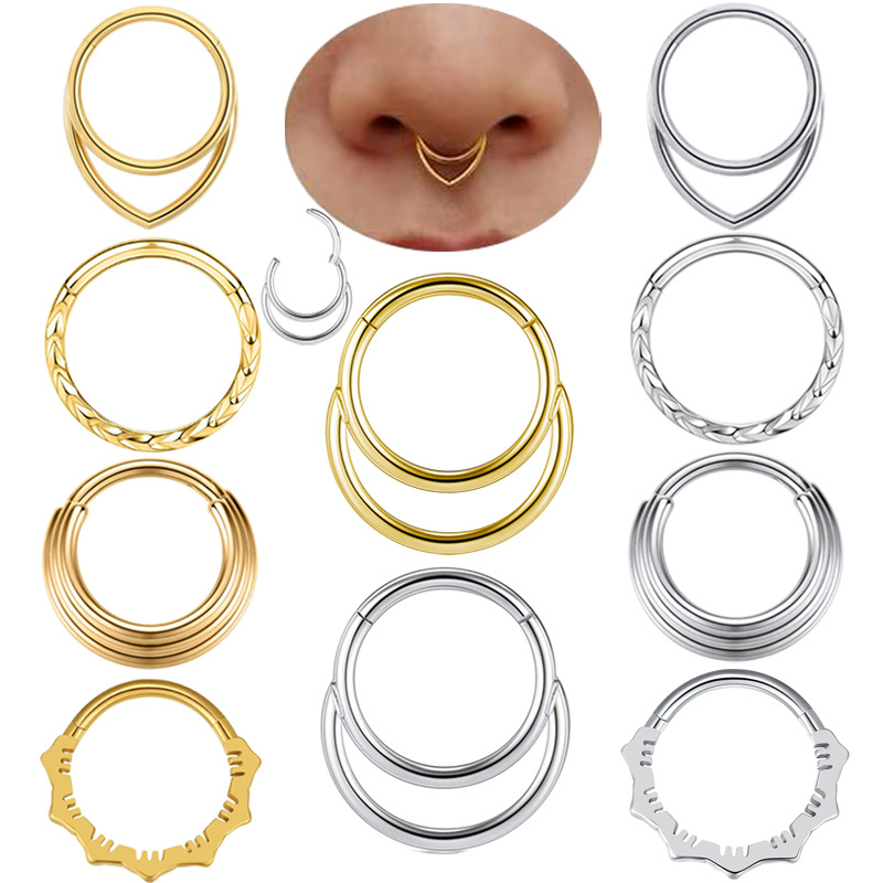 Body Jewelry Cartilage Earrings - Anting Hidung Logam Cincin Hidung Piercing