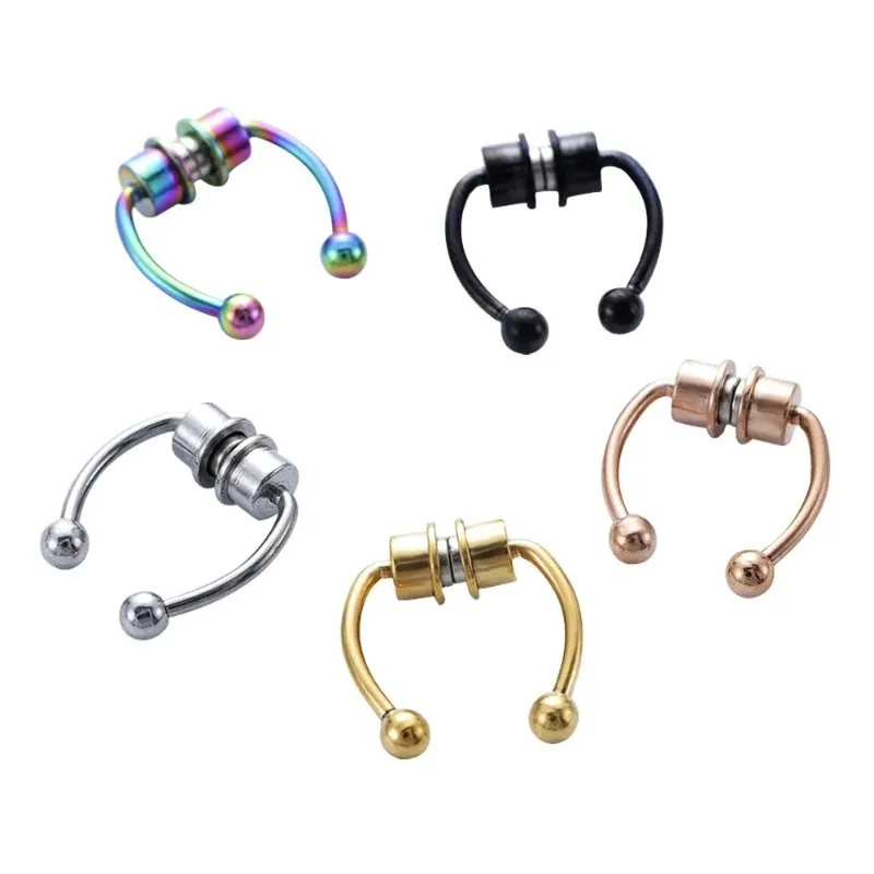 Body Jewelry Hoops - 1/2/3 Buah Cincin Hidung Magnetik Palsu,