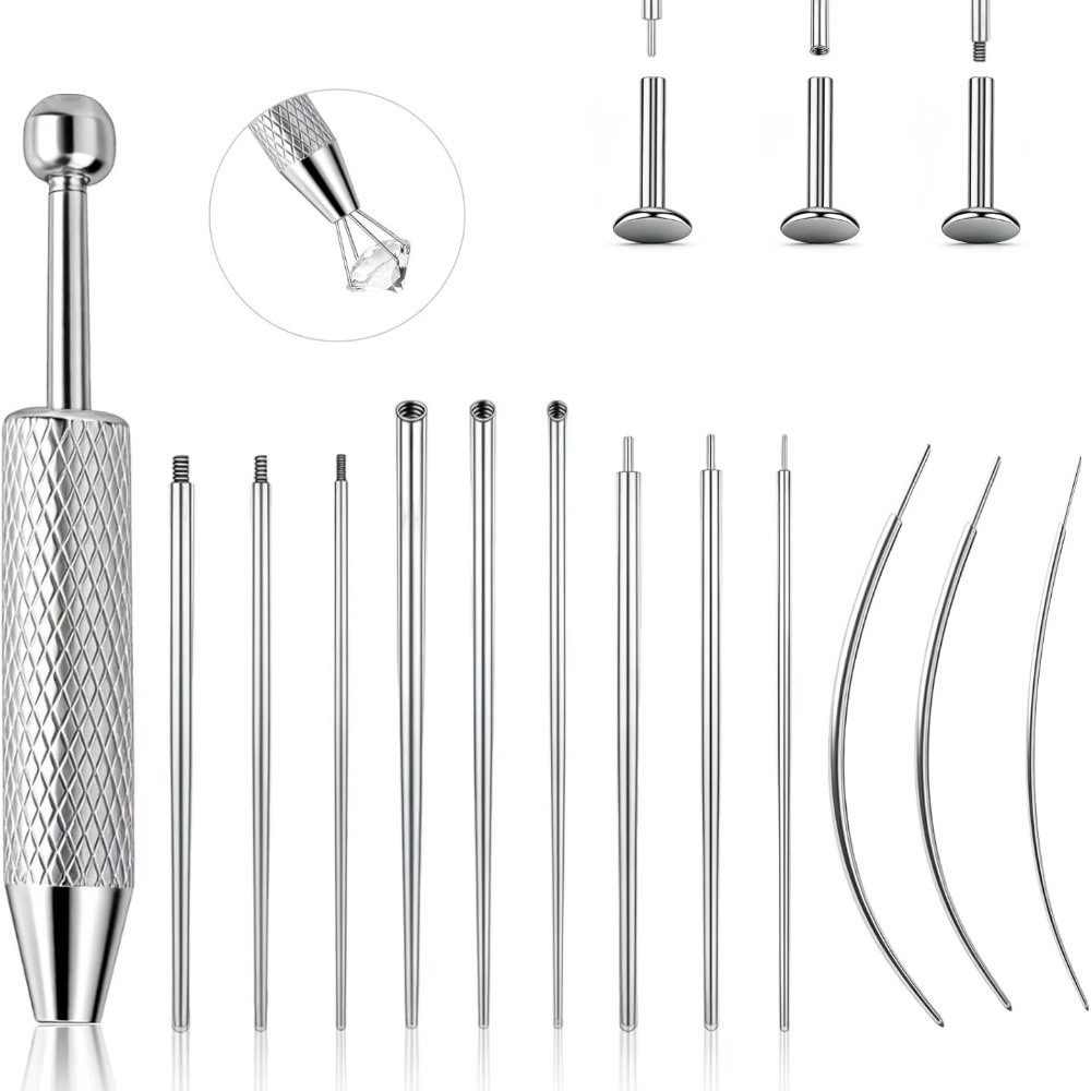 Body Jewelry Tool - Alat Penusuk Anting Profesional dari Baja