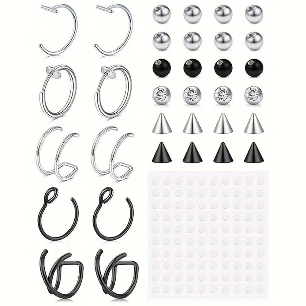 Body Jewelry Hoops - Tindik Palsu, Cincin Bibir Palsu, Cincin
