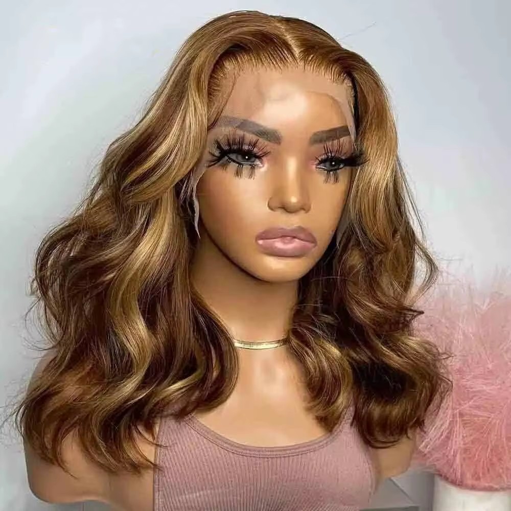 Body Jewelry Underwear - Wig Bob Pendek Kepadatan 150% dengan