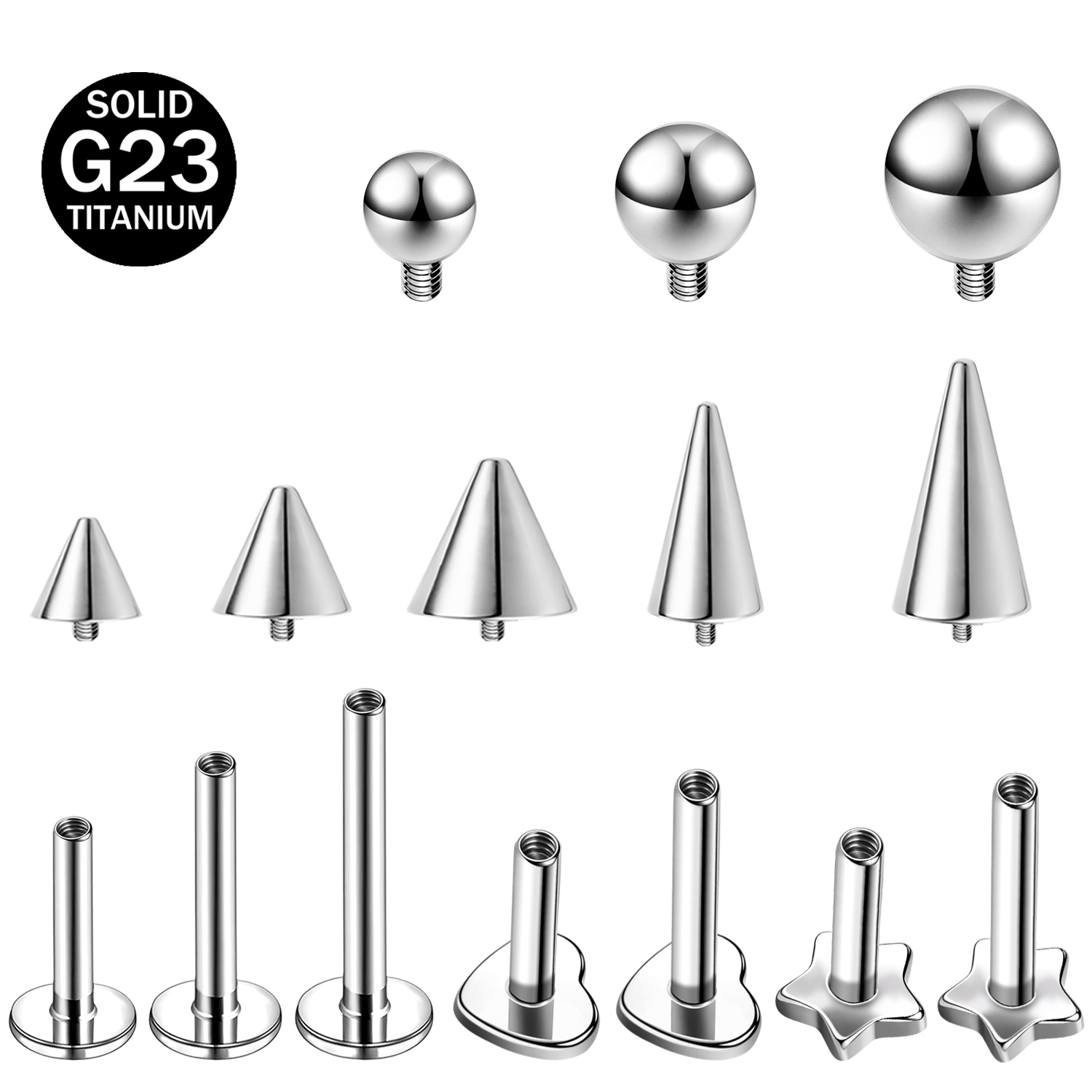 Zs Body Jewelry - ZS 1 buah Bintang Hati Spike