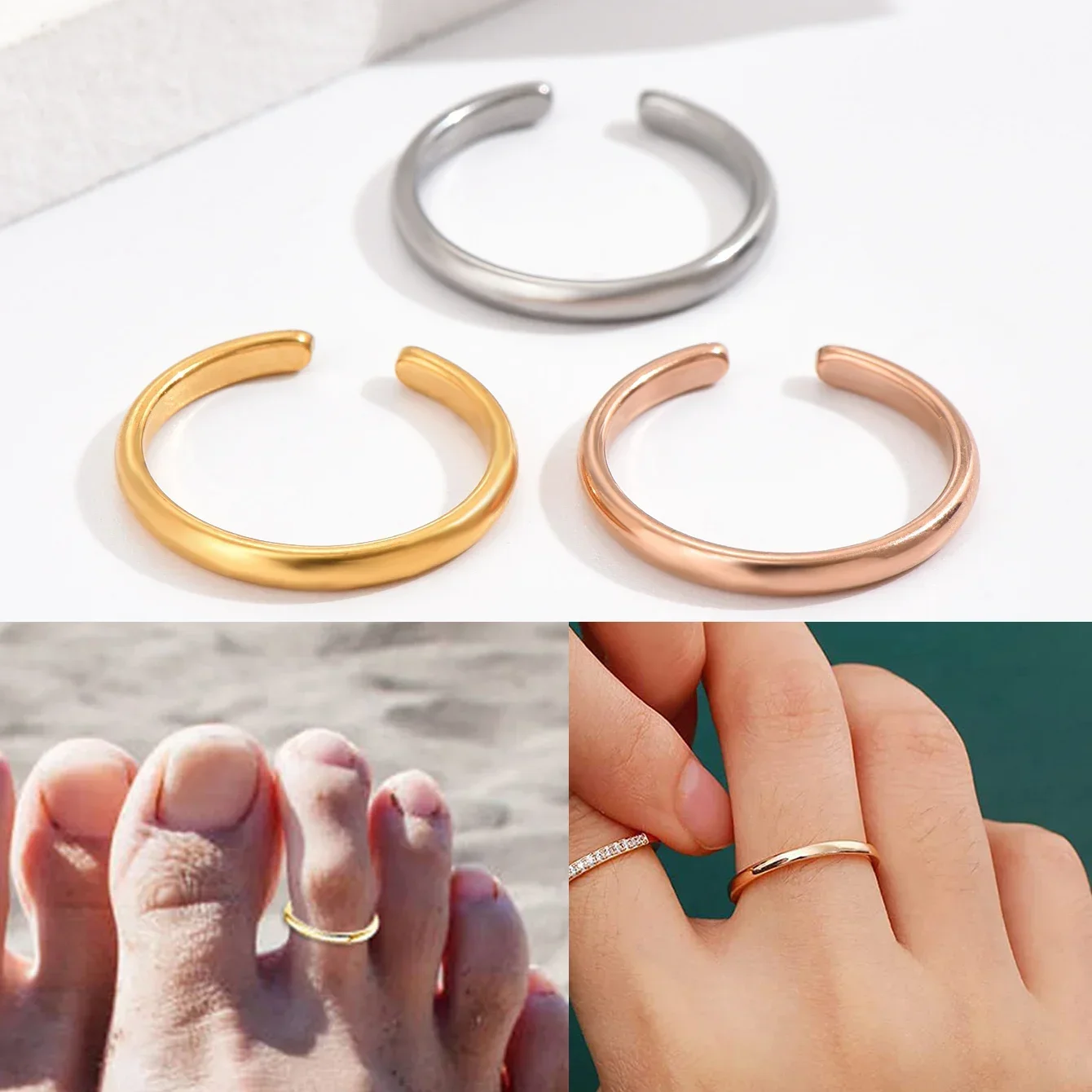 Body Jewelry Hoops - 1 Buah Cincin Jari Kaki untuk