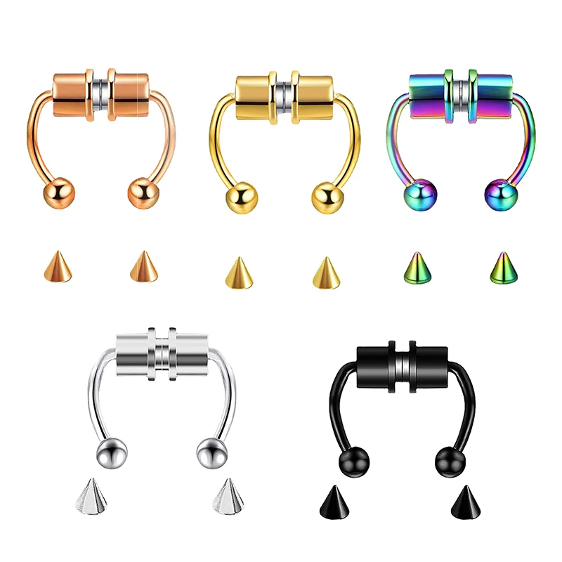 Body Jewelry Hoops - Cincin tindik hidung palsu, perhiasan wanita