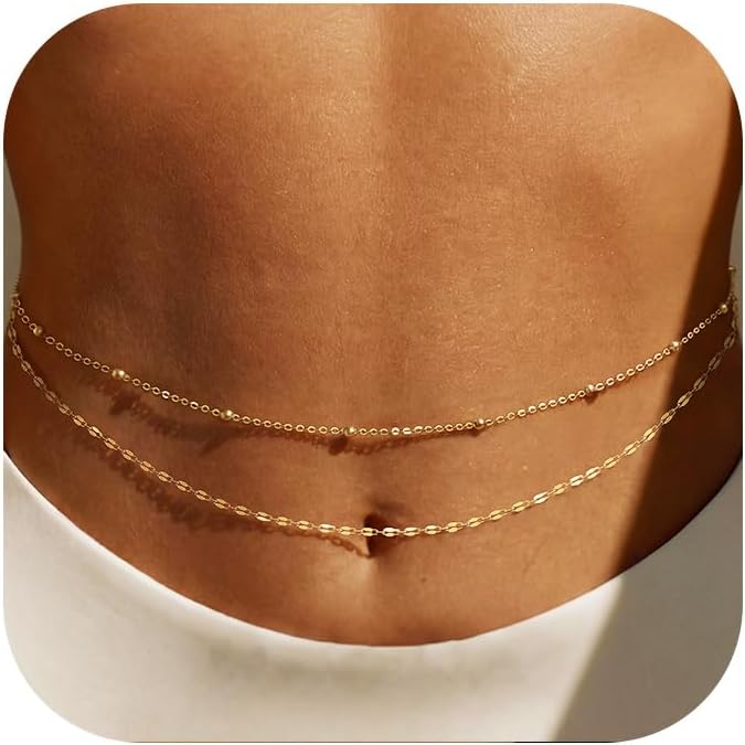 Body Jewelry Ends - Rantai Pinggang Lapis Emas 14K untuk