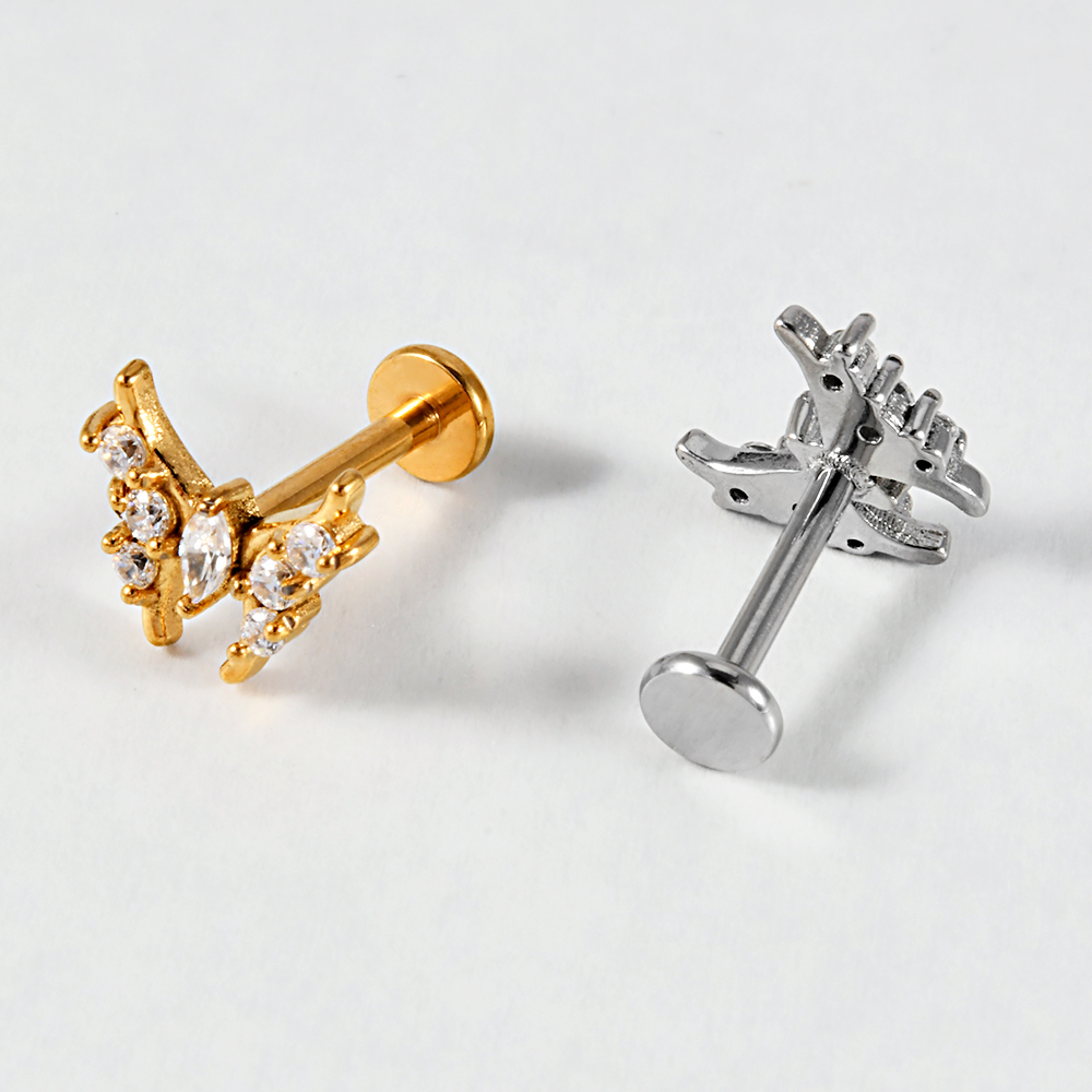 1 Buah Kancing Bibir Baja Taha - Body Jewelry Cartilage Earrings ulasan dan harga