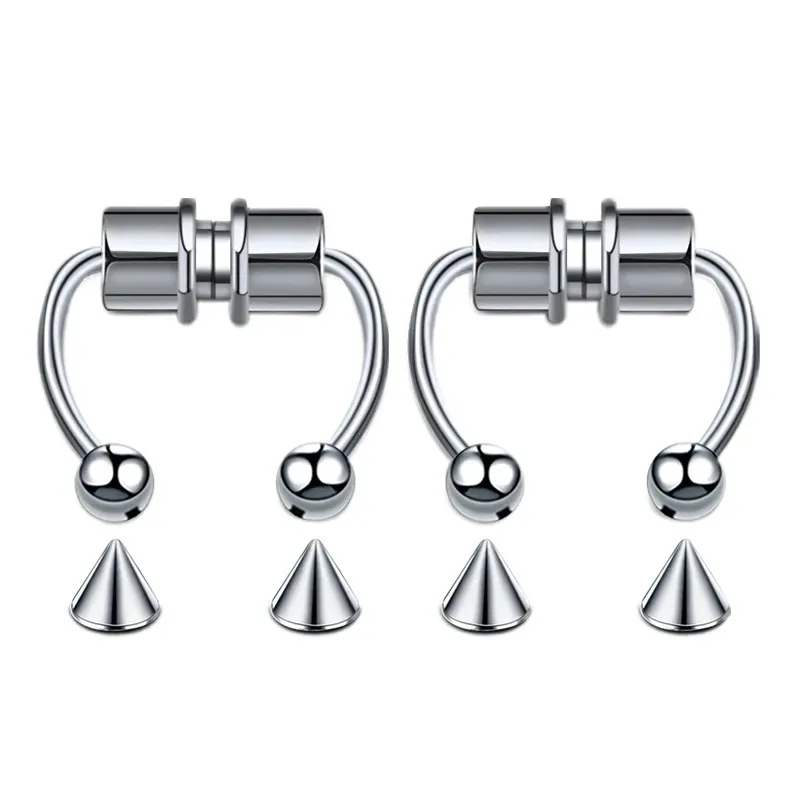 1/2/3 Buah Cincin Hidung Magne - Body Jewelry Hoops ulasan dan harga