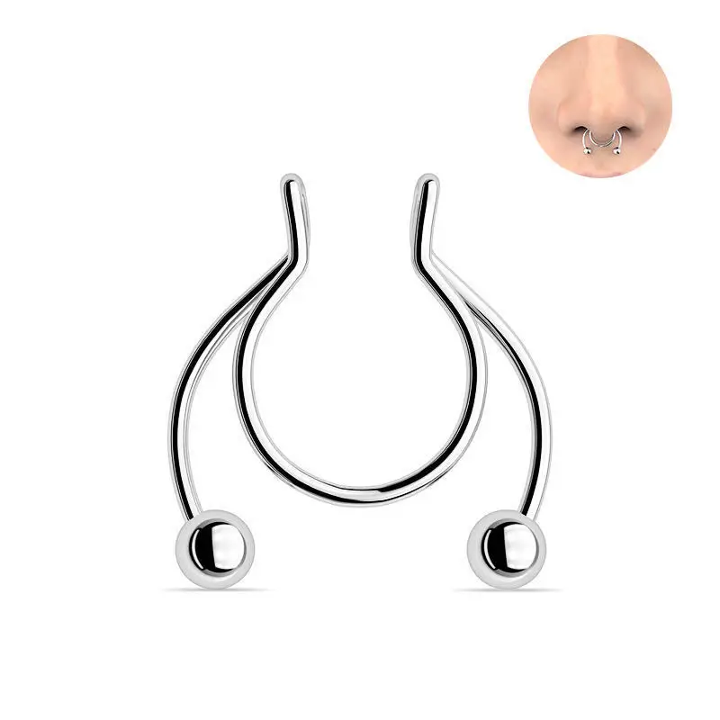 Cincin hidung palsu bentuk U,  - Body Jewelry Hoops ulasan dan harga