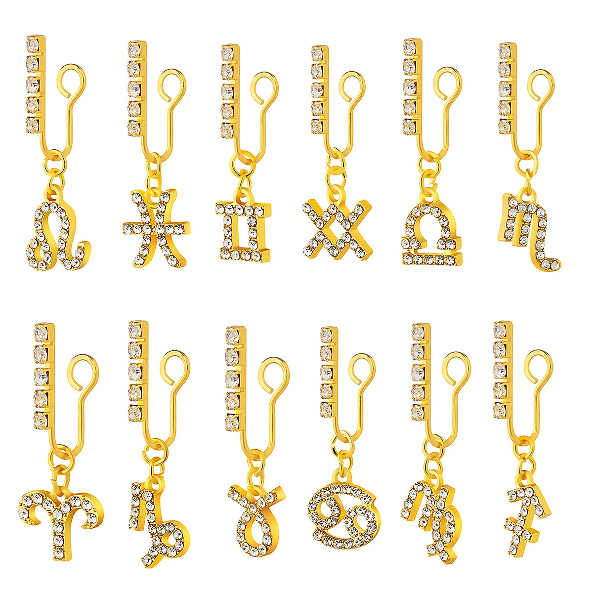 2 pak klip telinga logam zirko - Body Jewelry Cartilage Earrings ulasan dan harga