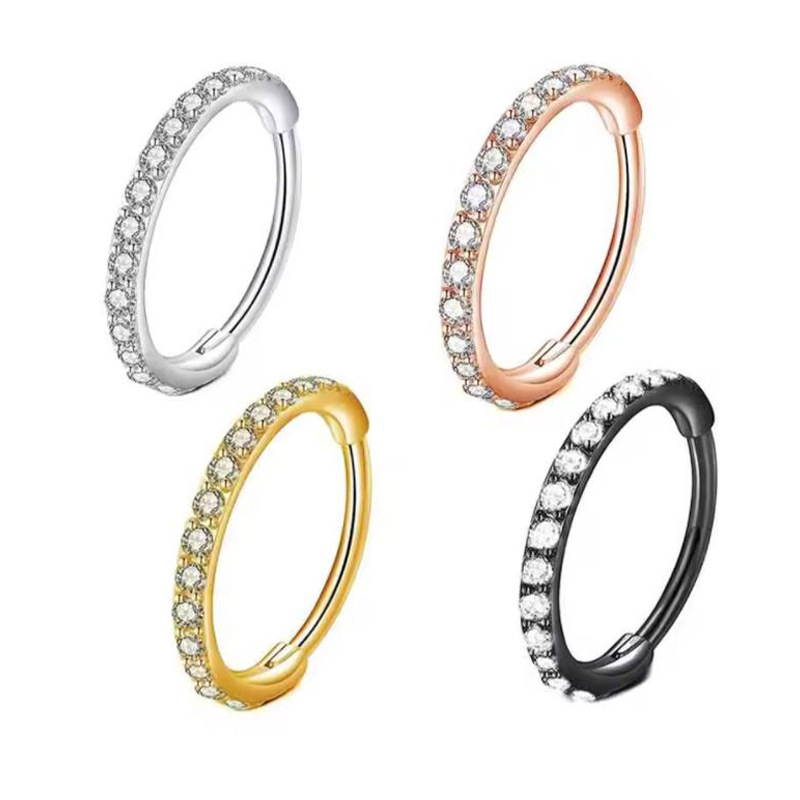 Cincin Hidung CZ Bening 16G, C - Body Jewelry Cartilage Earrings ulasan dan harga