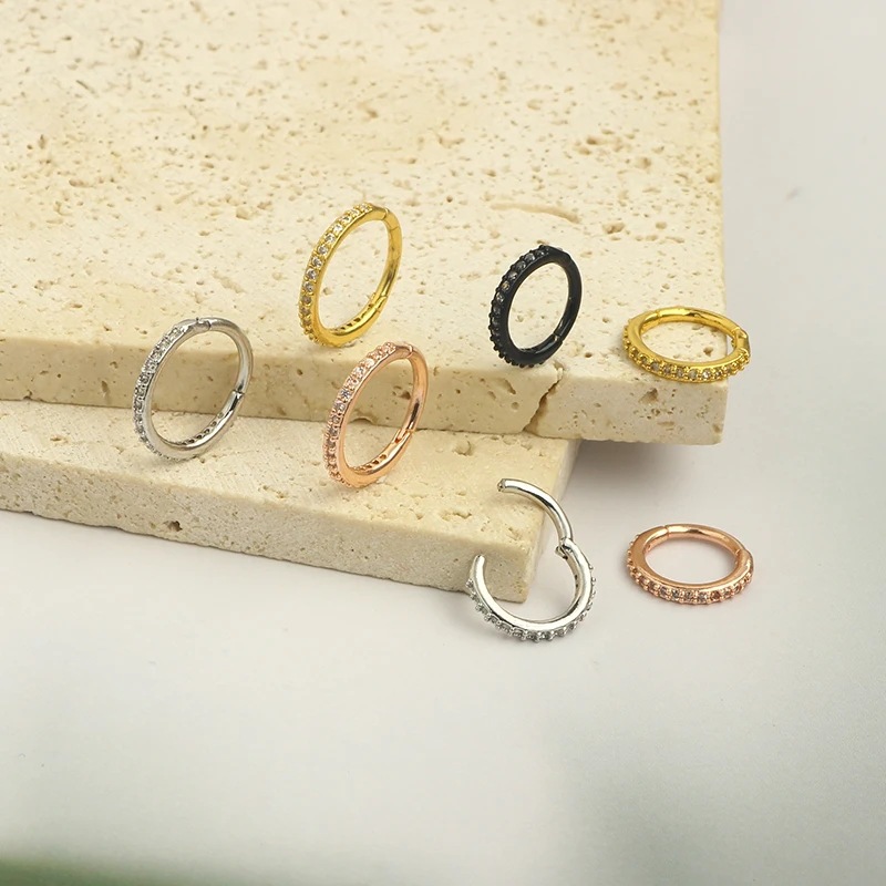 Cincin Hidung CZ Bening 16G, C - Body Jewelry Cartilage Earrings ulasan dan harga
