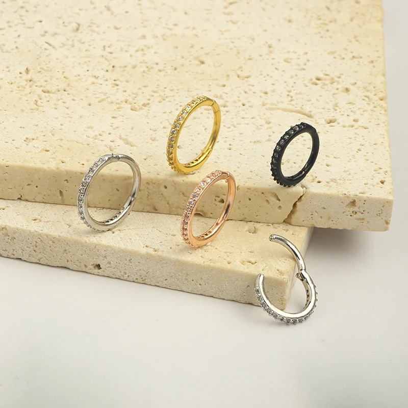 Cincin Hidung CZ Bening 16G, C - Body Jewelry Cartilage Earrings ulasan dan harga