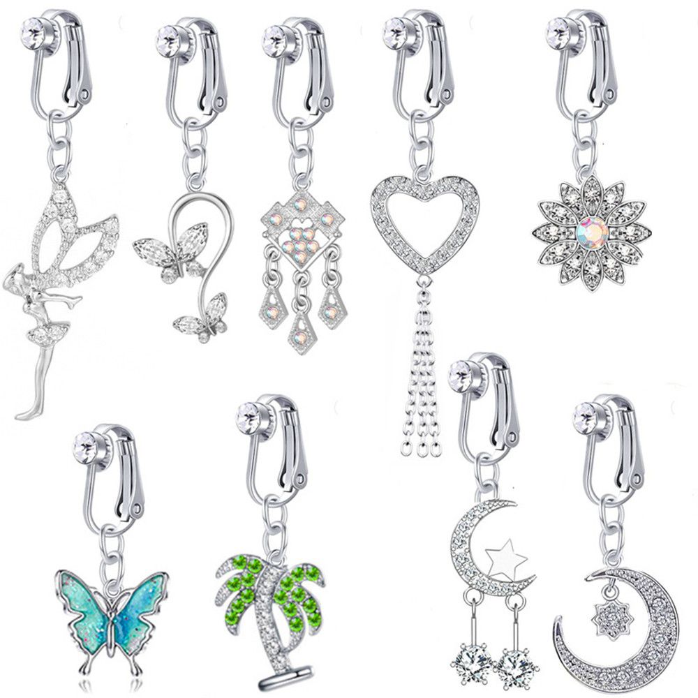 Tindik perut palsu kupu-kupu p - Body Jewelry Cartilage Earrings ulasan dan harga
