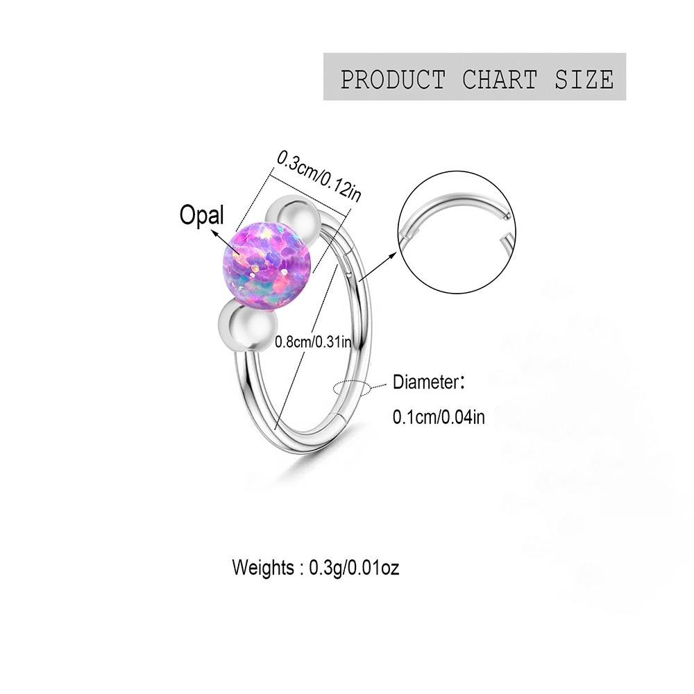 Set Cincin Hidung Opal Berkila - Body Jewelry Eu ulasan dan harga