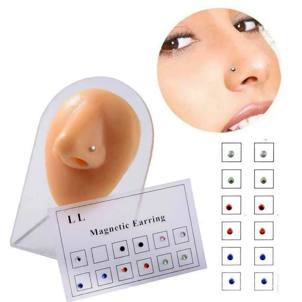 12 buah/kartu palsu penipu Mag - Body Jewelry Cartilage Earrings ulasan dan harga