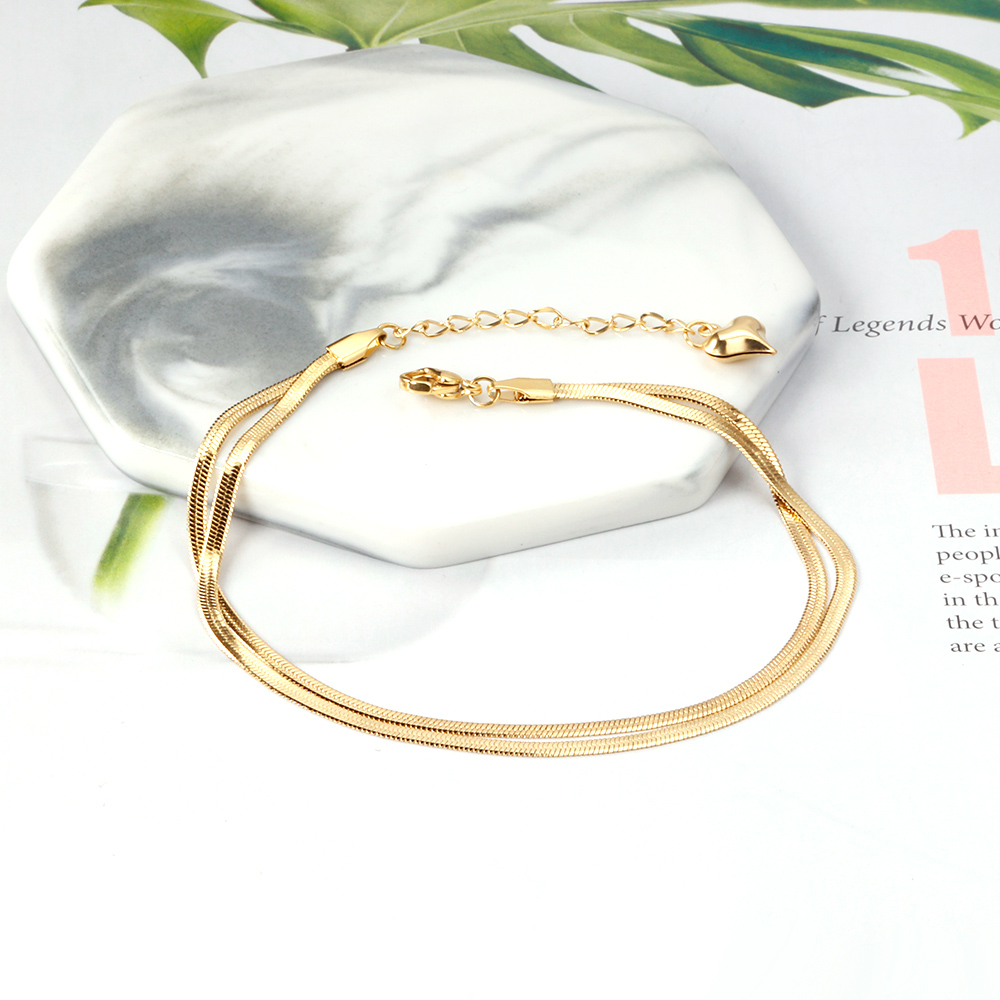 LUXUSTEEL Fashion Double Datar - Body Jewelry Leg Chain ulasan dan harga