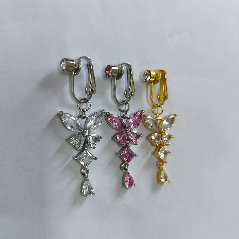 1 Buah Cincin Perut Palsu CZ D - Body Jewelry Hoops ulasan dan harga