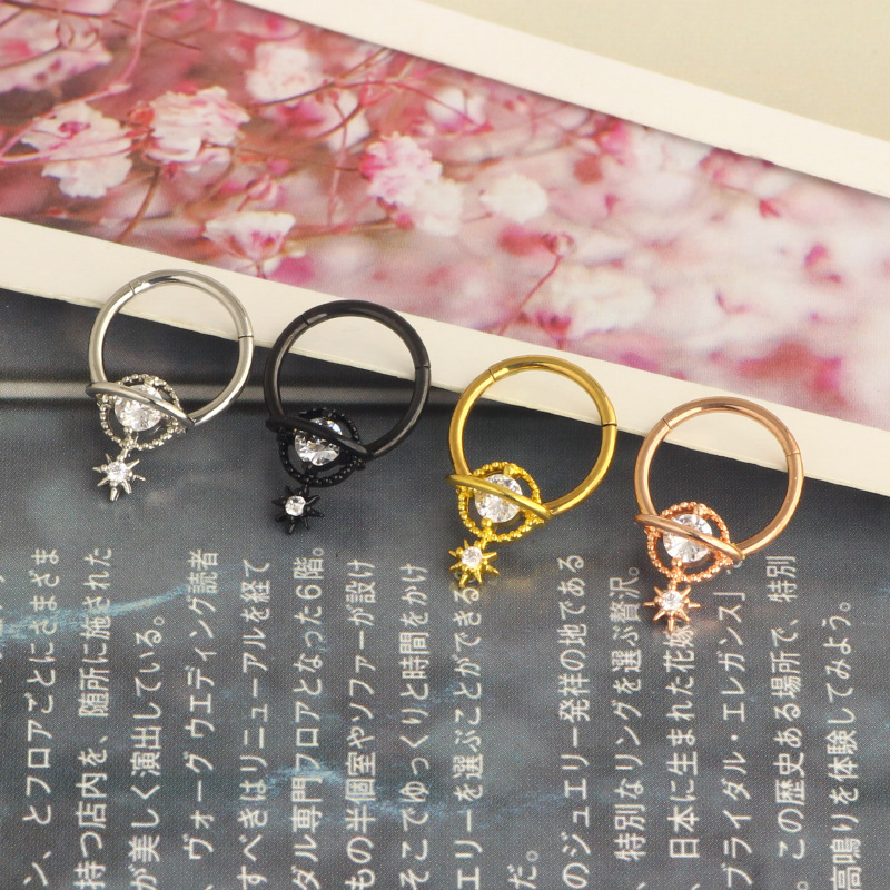 Perhiasan Septum Rings Planet  - Body Jewelry Cartilage Earrings ulasan dan harga