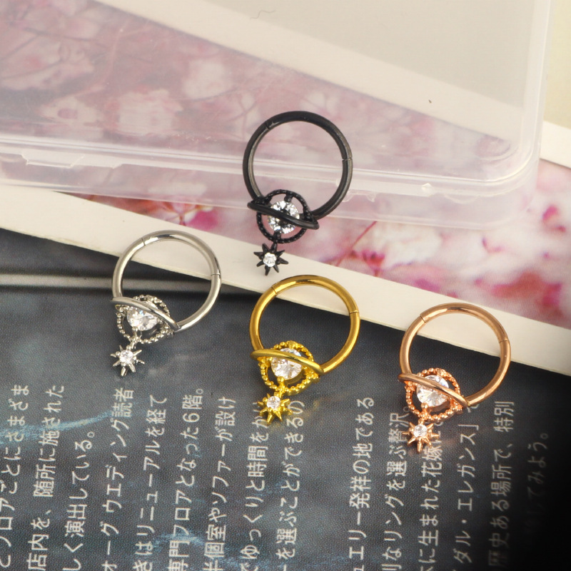 Perhiasan Septum Rings Planet  - Body Jewelry Cartilage Earrings ulasan dan harga