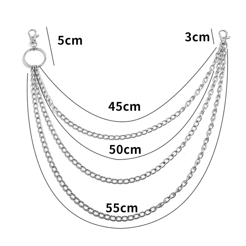 Sabuk Rantai Logam Punk dengan - Body Jewelry Waist ulasan dan harga