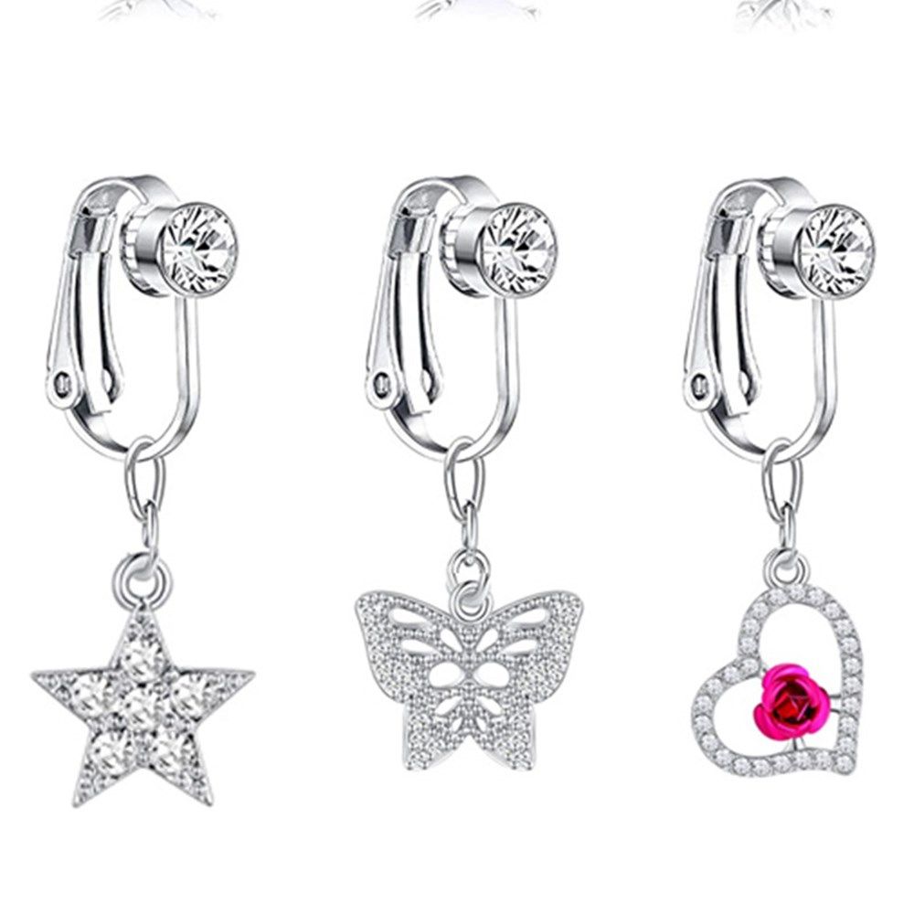 Anting-anting jepit kupu-kupu  - Body Jewelry Cartilage Earrings ulasan dan harga