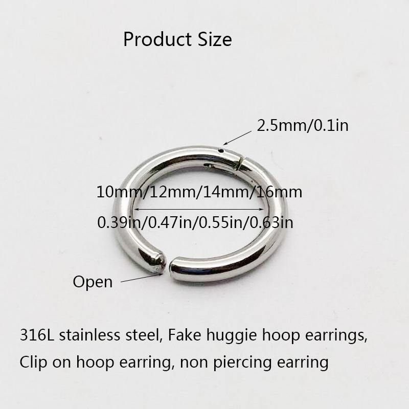 2/6 buah anting-anting Hoop Hu - Body Jewelry Cartilage Earrings ulasan dan harga