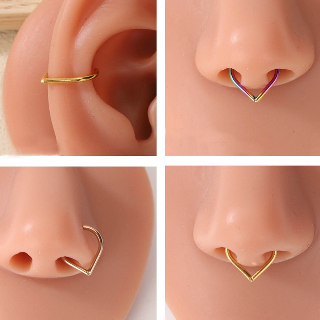 5Pcs Set Cincin Hidung Palsu S - Body Jewelry Cartilage Earrings ulasan dan harga