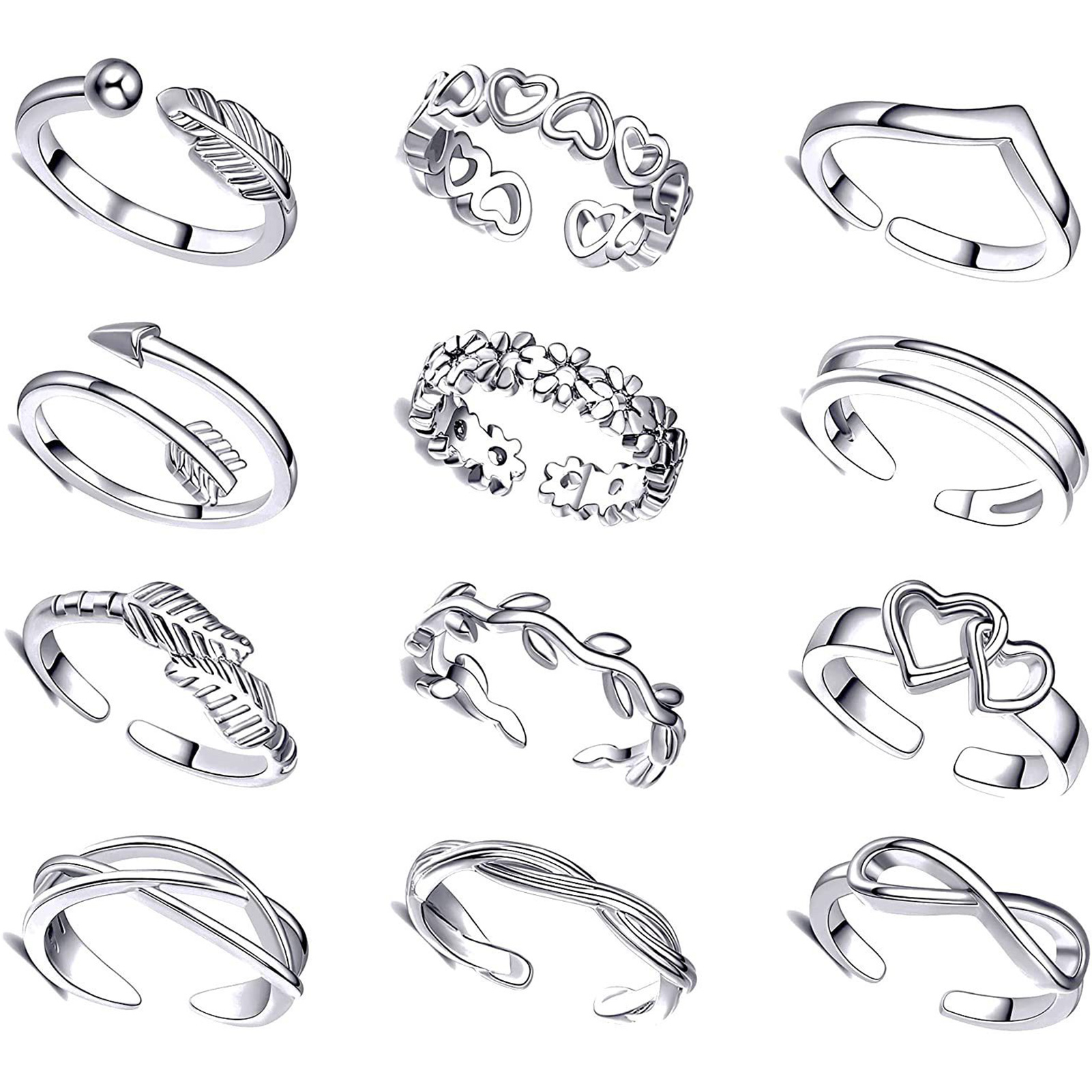 10/12 Buah Cincin Jari Kaki un - Body Jewelry Hoops ulasan dan harga