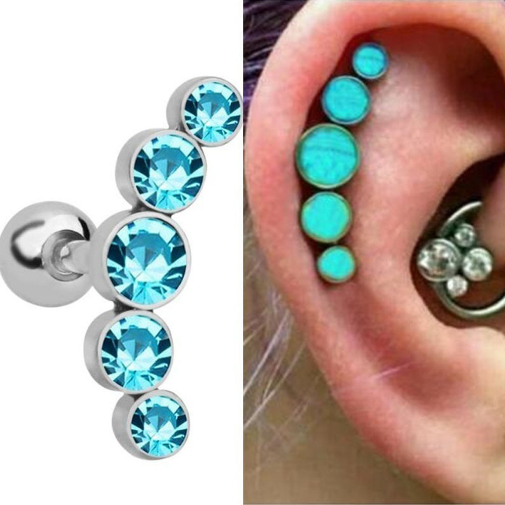 1Pcs Anting Tusuk Baja Tahan K - Body Jewelry Cartilage Earrings ulasan dan harga