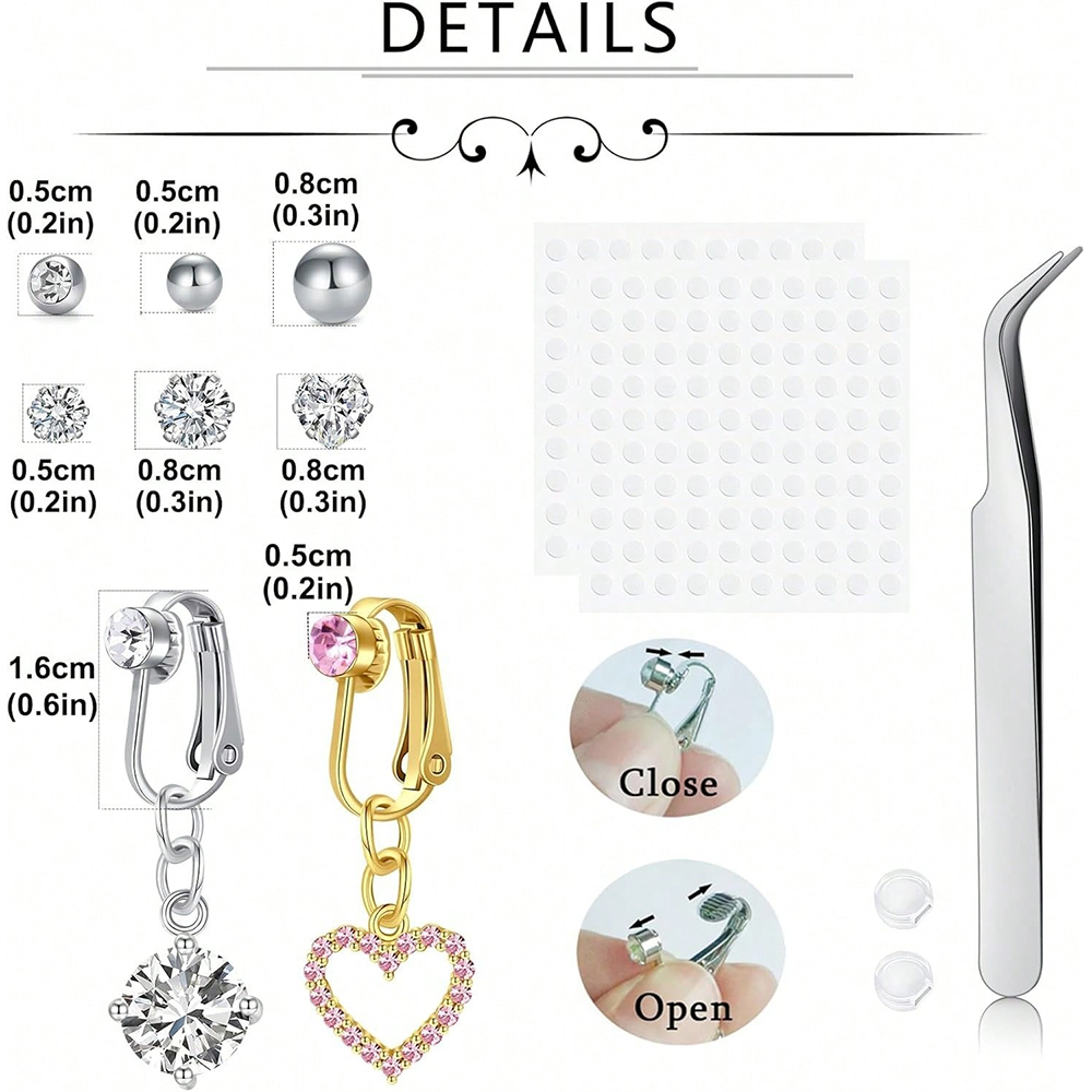 Cincin Pusar Palsu Berbentuk K - Body Jewelry Hoops ulasan dan harga