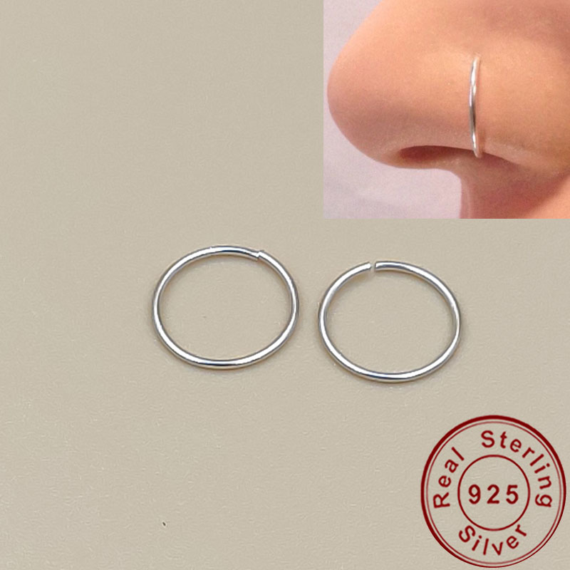925 Perak Cincin Hidung Bibir  - Body Jewelry Cartilage Earrings ulasan dan harga