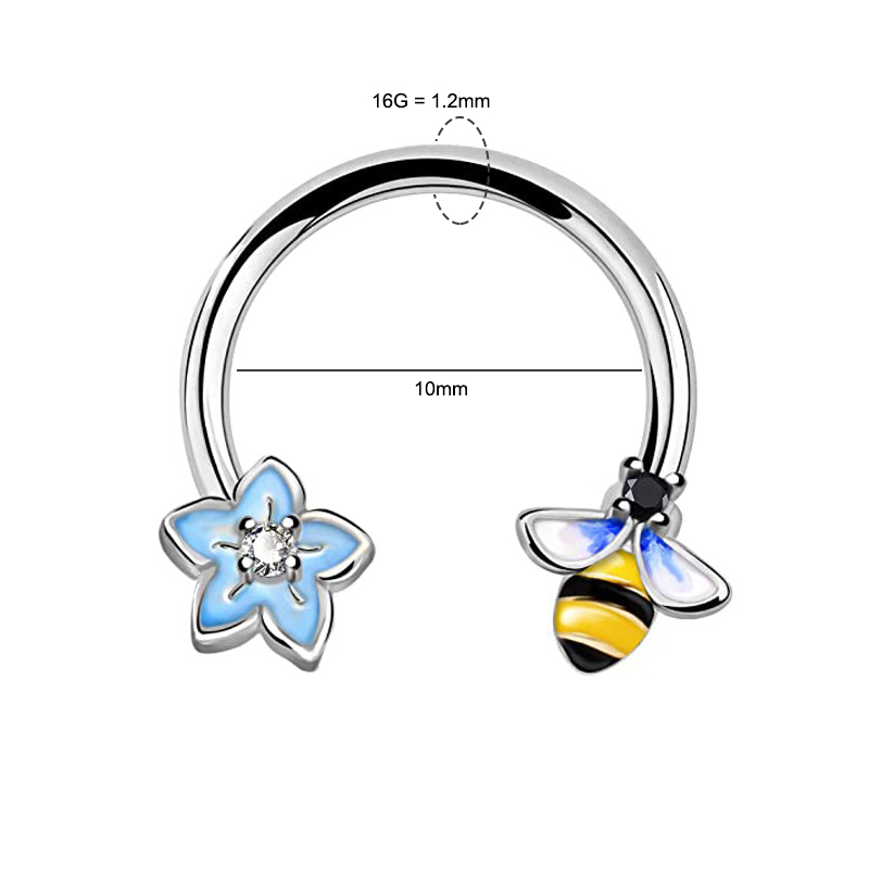 Cincin Septum 16G, Perhiasan T - Body Jewelry Cartilage Earrings ulasan dan harga