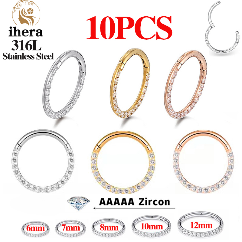 1/10PCS Cincin Hidung Stainles - Body Jewelry Cartilage Earrings ulasan dan harga