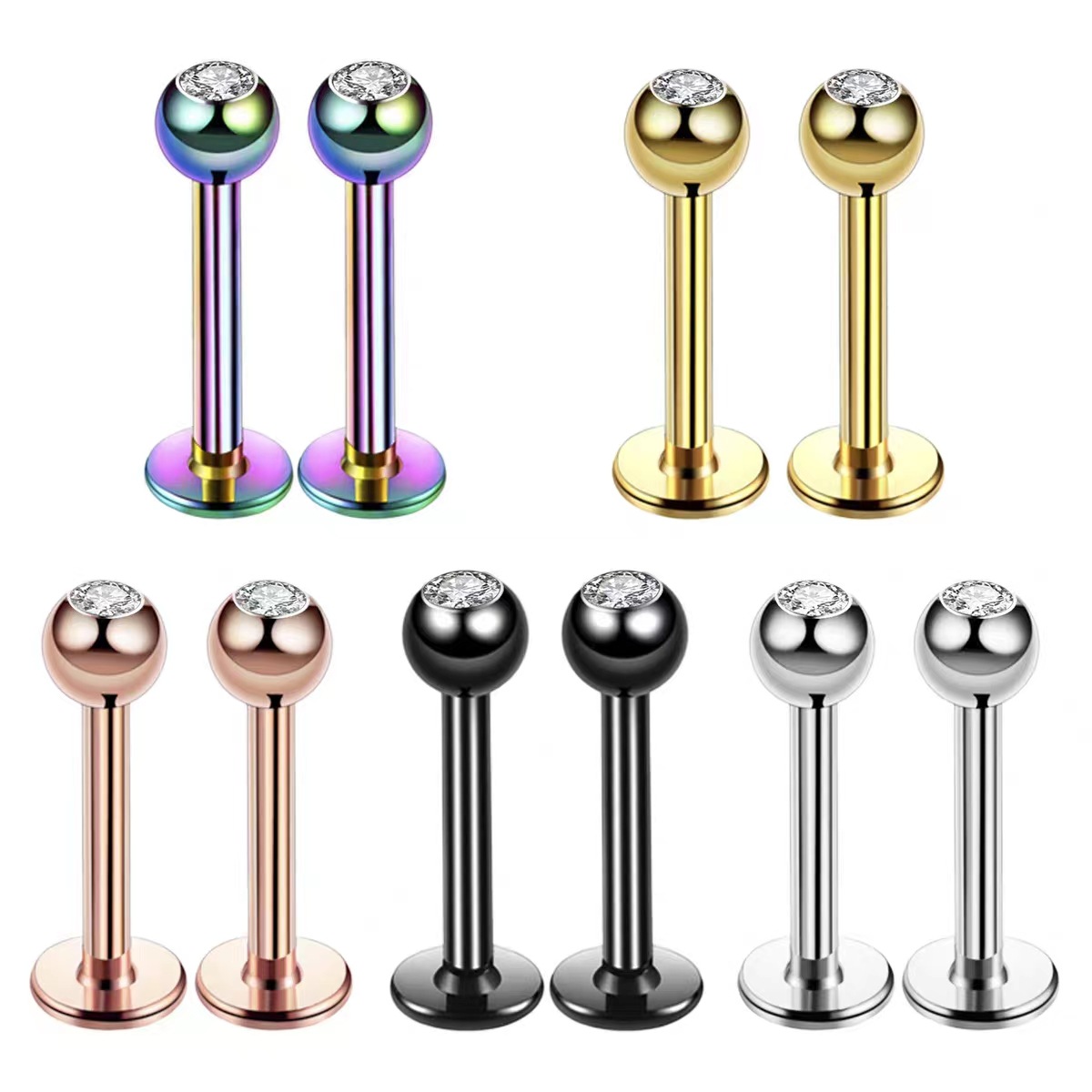 Perhiasan Anting Tindik Labret - Body Jewelry Hoops ulasan dan harga