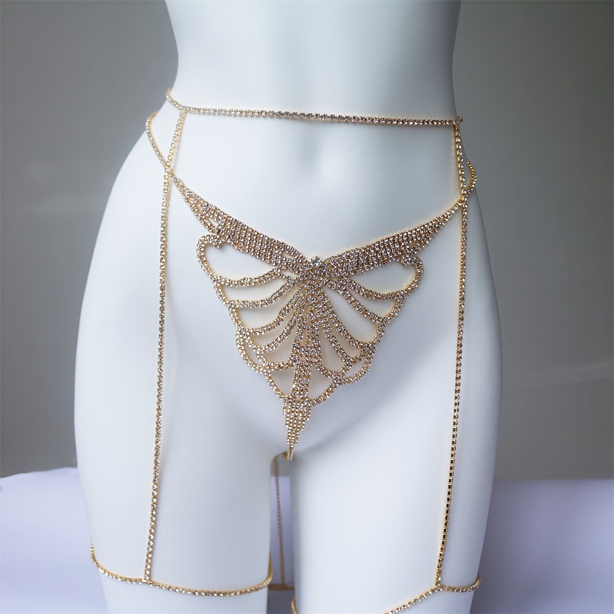 Rantai pinggang berkilau berli - Body Jewelry Leg Chain ulasan dan harga