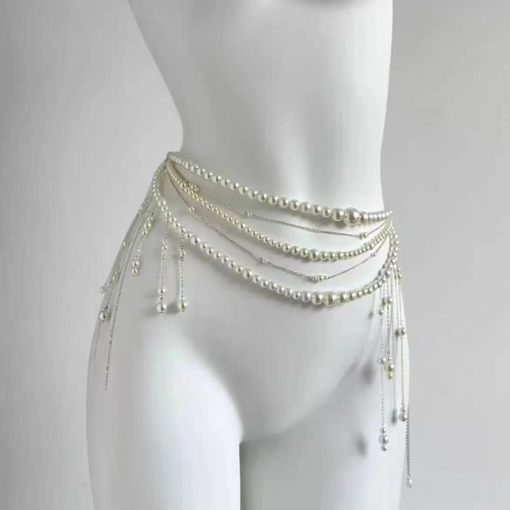 Rantai Pinggang Mutiara Elegan - Body Jewelry Waist ulasan dan harga