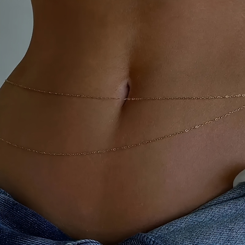 Sabuk rantai pinggang logam em - Body Jewelry Waist ulasan dan harga