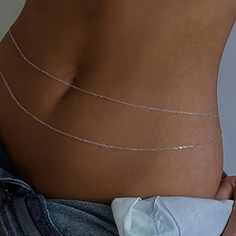Sabuk rantai pinggang logam em - Body Jewelry Waist ulasan dan harga