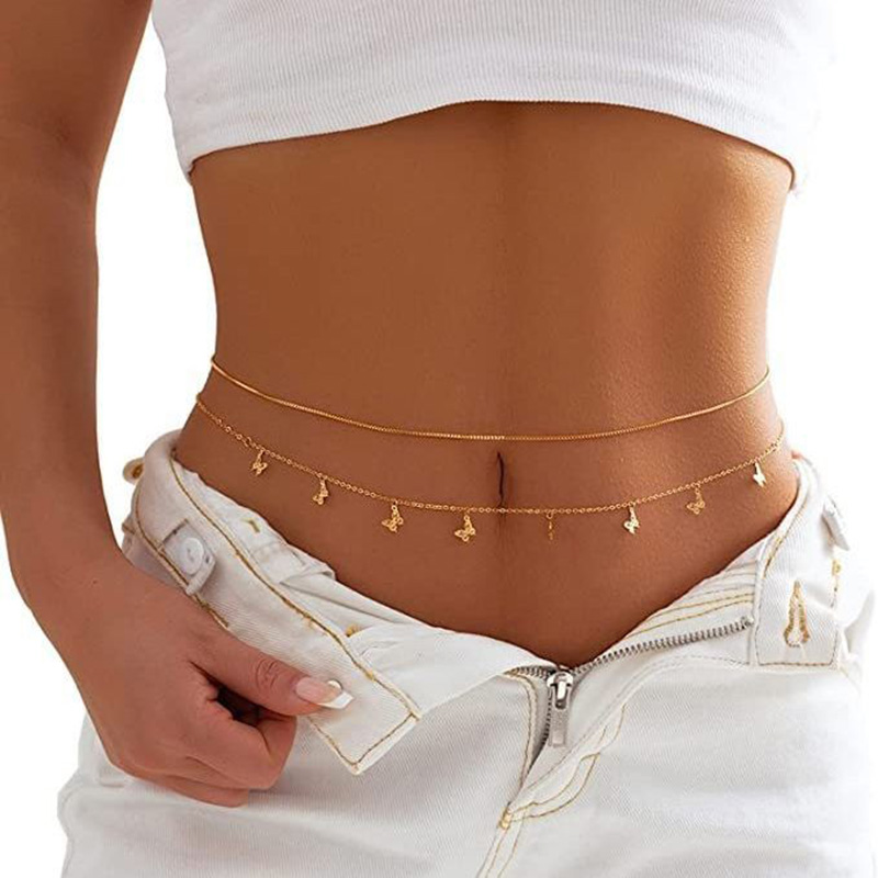 Rantai manik-manik dua lapis s - Body Jewelry Waist ulasan dan harga