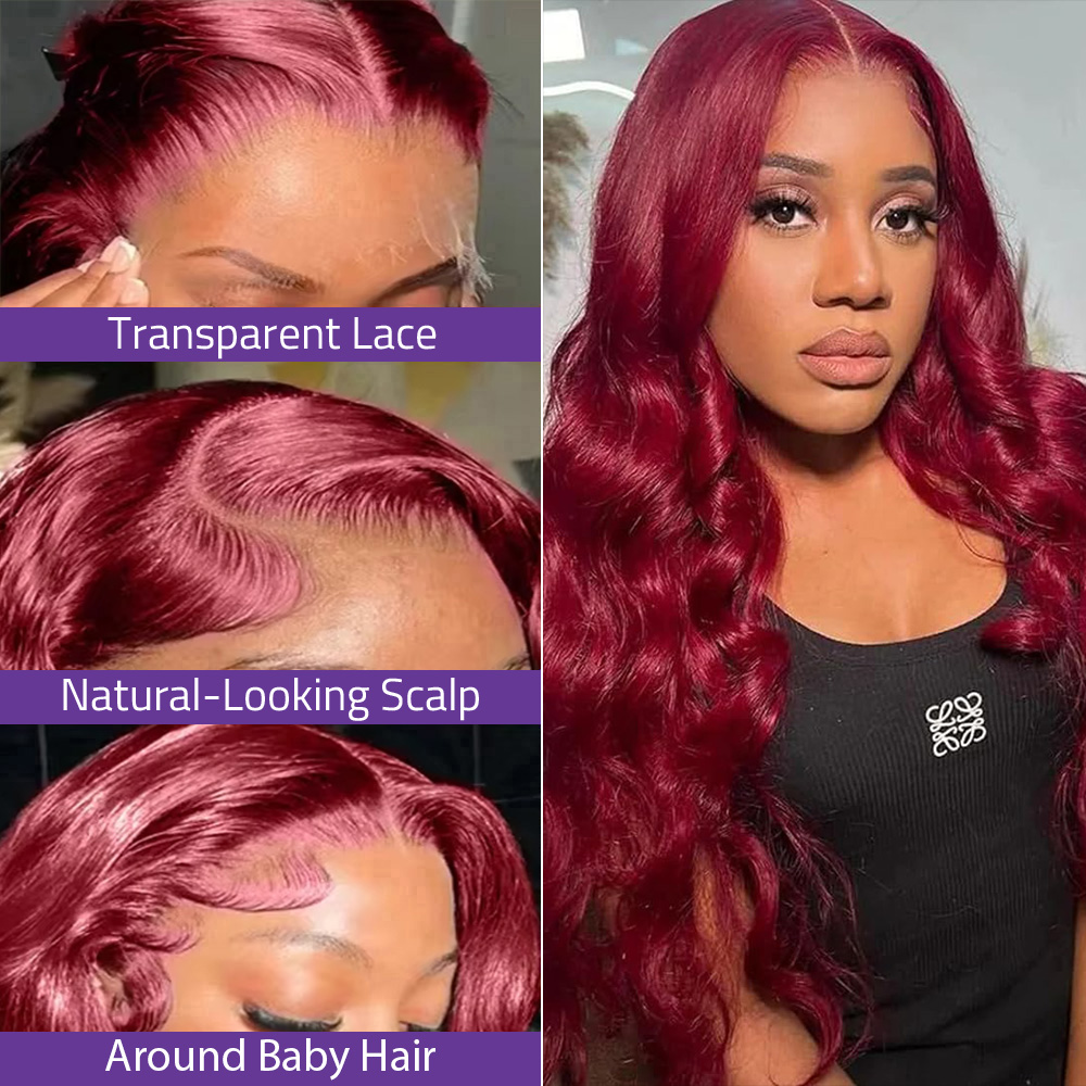 Wig Rambut Asli 99J Burgundy 1 - Body Jewelry Underwear ulasan dan harga