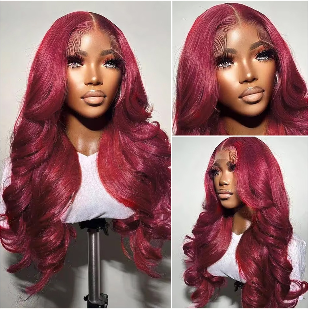 Wig Rambut Asli 99J Burgundy 1 - Body Jewelry Underwear ulasan dan harga