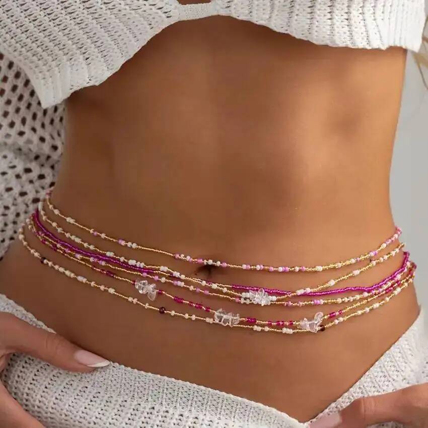 SHIXIN 6Pcs/Set Rantai Pinggan - Body Jewelry Waist ulasan dan harga
